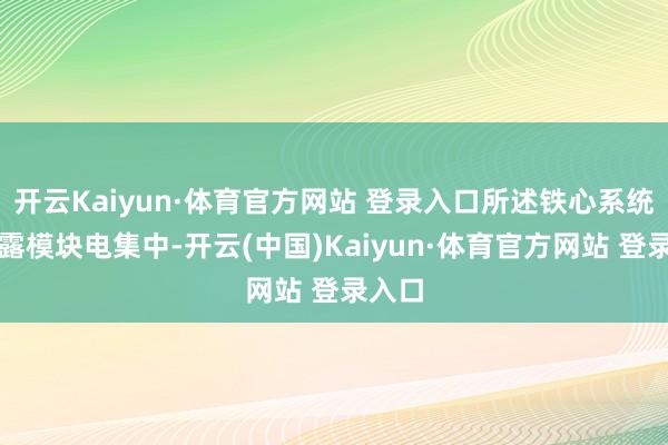 开云Kaiyun·体育官方网站 登录入口所述铁心系统与袒露模块电集中-开云(中国)Kaiyun·体育官方网站 登录入口