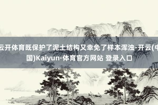 云开体育既保护了泥土结构又幸免了样本浑浊-开云(中国)Kaiyun·体育官方网站 登录入口