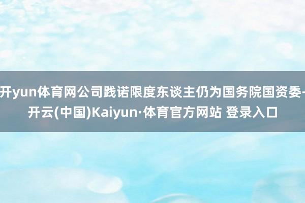 开yun体育网公司践诺限度东谈主仍为国务院国资委-开云(中国)Kaiyun·体育官方网站 登录入口