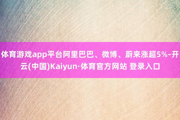 体育游戏app平台阿里巴巴、微博、蔚来涨超5%-开云(中国)Kaiyun·体育官方网站 登录入口